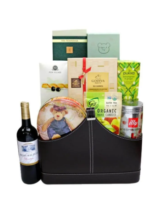 Basket with Elegant Look (Wine Food Hamper)